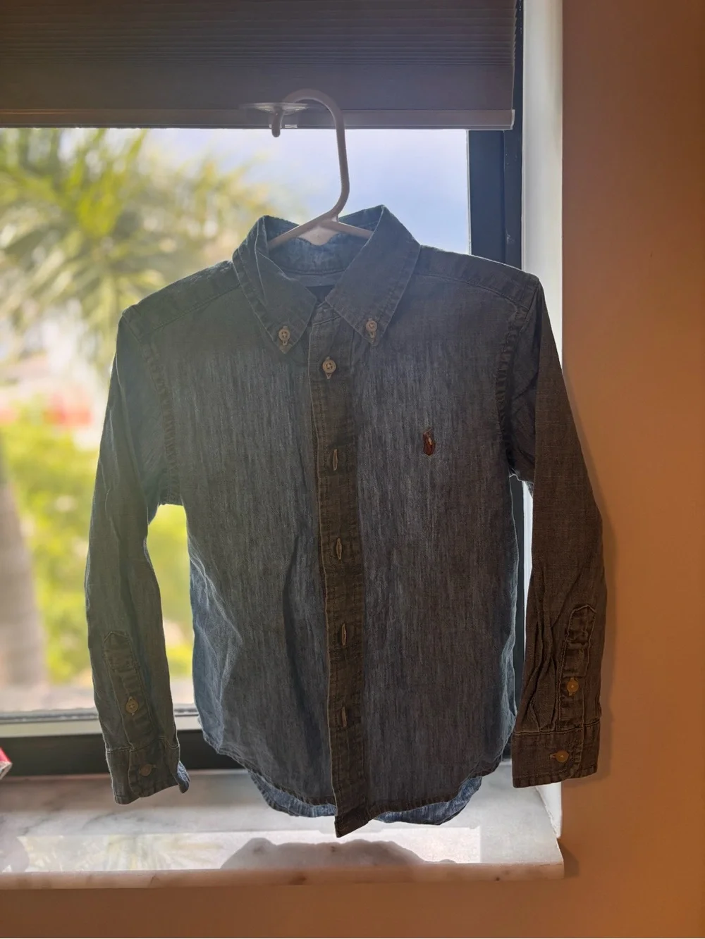 Ralph Lauren Light Blue Button-Down Denim Shirt